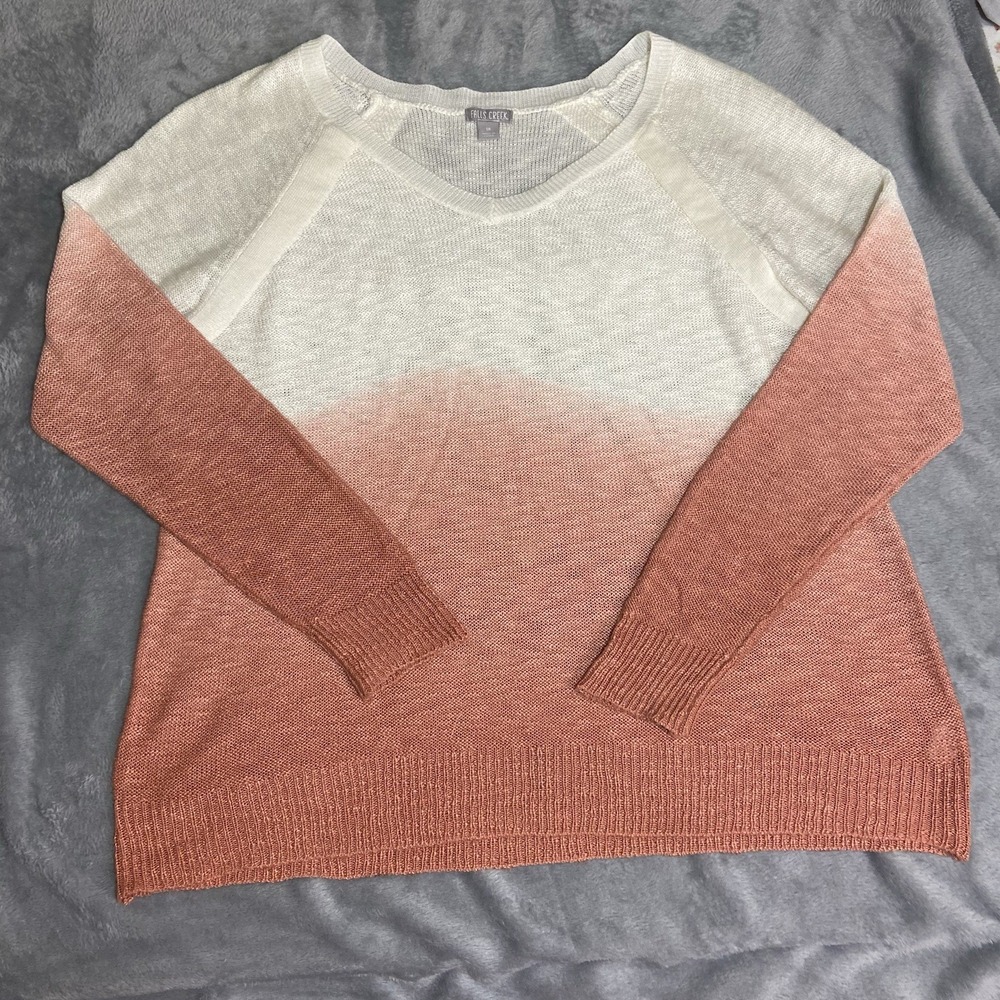 Falls Creek Women's Sweater Size 1X Rose Ombré
